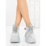 Pantofi Sport Dama cu Platforma 6WL17 SILVER | MEI