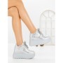Pantofi Sport Dama cu Platforma 6WL17 SILVER | MEI