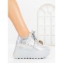 Pantofi Sport Dama cu Platforma 6WL17 SILVER | MEI
