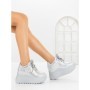 Pantofi Sport Dama cu Platforma 6WL17 SILVER | MEI