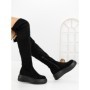 Cizme Dama cu Platforma 68WL28 BLACK | MEI