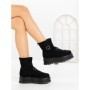 Ghete Dama cu Platforma 6ZP12 BLACK | MEI