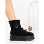 Ghete Dama cu Platforma 6ZP12 BLACK | MEI