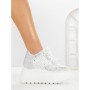 Pantofi Sport Dama cu Platforma 6WL17 WHITE | MEI