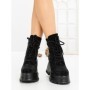 Ghete Dama cu Platforma 68WL8 BLACK | MEI