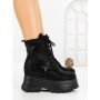 Ghete Dama cu Platforma 68WL8 BLACK | MEI