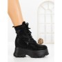 Ghete Dama cu Platforma 68WL8 BLACK | MEI