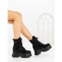 Ghete Dama cu Platforma 68WL8 BLACK | MEI