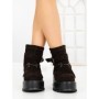 Ghete Dama cu Platforma 6ZP12 BROWN | MEI