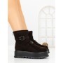 Ghete Dama cu Platforma 6ZP12 BROWN | MEI