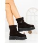 Ghete Dama cu Platforma 6ZP12 BROWN | MEI