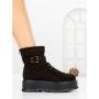 Ghete Dama cu Platforma 6ZP12 BROWN | MEI