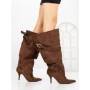 Cizme Dama cu Toc 6XKK5 BROWN | MEI