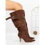 Cizme Dama cu Toc 6XKK5 BROWN | MEI
