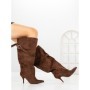 Cizme Dama cu Toc 6XKK5 BROWN | MEI