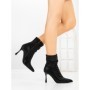 Botine cu Toc Subtire 6GS30 BLACK | MEI