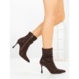 Botine cu Toc Subtire 6GS30 BROWN | MEI