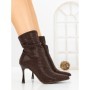 Botine cu Toc Subtire 6GS30 BROWN | MEI
