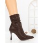 Botine cu Toc Subtire 6GS30 BROWN | MEI