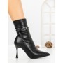 Botine cu Toc Subtire 6GS31 BLACK | MEI