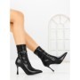 Botine cu Toc Subtire 6GS31 BLACK | MEI