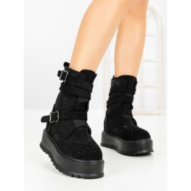 Ghete Dama cu Platforma 66WL19 BLACK | MEI