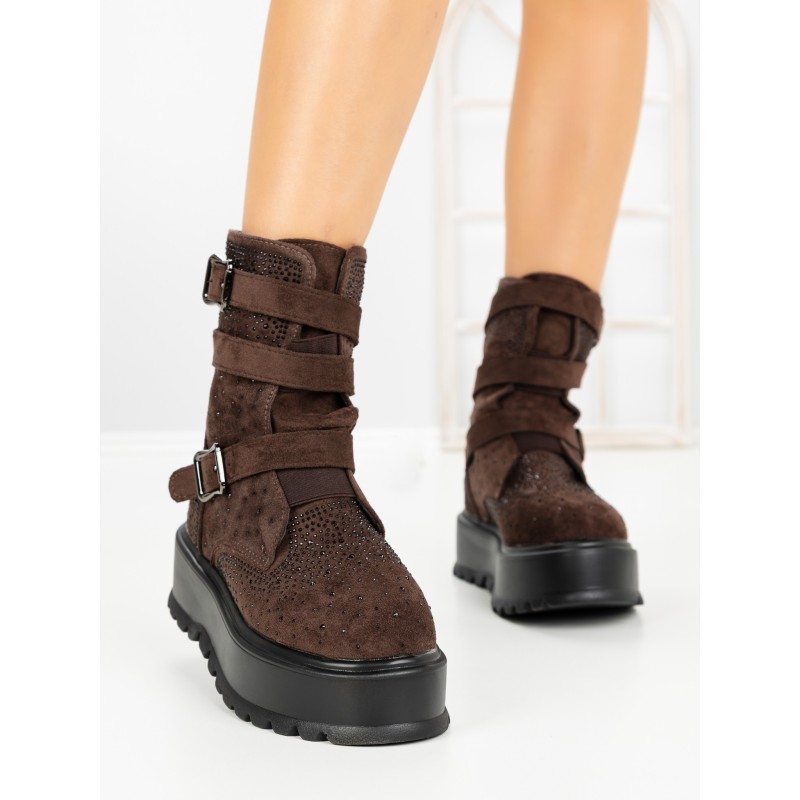 Ghete Dama cu Platforma 66WL19 BROWN | MEI