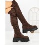 Cizme Dama cu Platforma 66WL32 BROWN | MEI