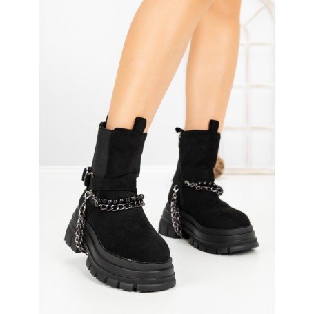 Ghete Dama cu Platforma 66WL33 BLACK | MEI