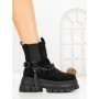 Ghete Dama cu Platforma 66WL33 BLACK | MEI