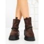 Ghete Dama cu Platforma 66WL33 DARK BROWN | MEI