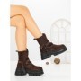 Ghete Dama cu Platforma 66WL33 DARK BROWN | MEI
