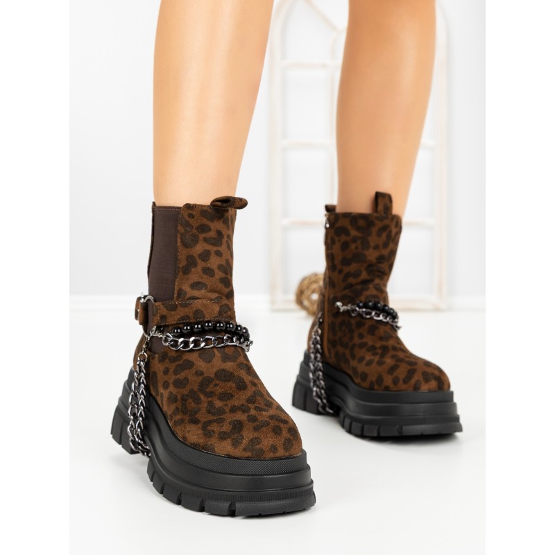 Ghete Dama cu Platforma 66WL33 LEOPARD PRINT | MEI