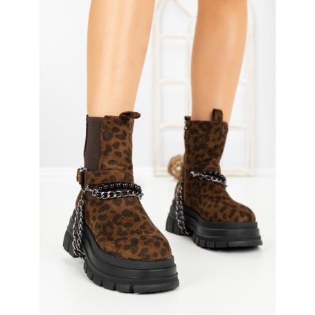 Ghete Dama cu Platforma 66WL33 LEOPARD PRINT | MEI