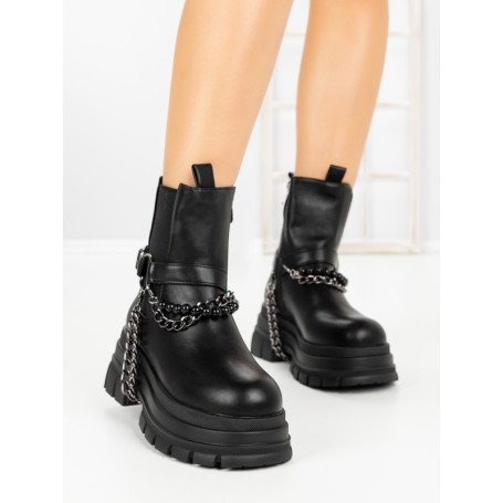 Ghete Dama cu Platforma 66WL33 BLACK | MEI