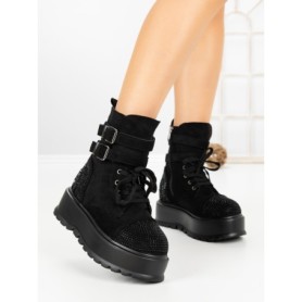 Ghete Dama cu Platforma 66WL30 BLACK | MEI