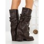 Cizme Dama cu Toc 67WL15 DARK BROWN | MEI