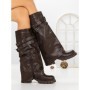 Cizme Dama cu Toc 67WL15 DARK BROWN | MEI