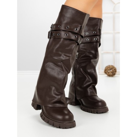 Cizme Dama cu Toc 67WL15 DARK BROWN | MEI