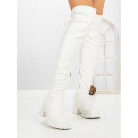 Cizme Dama cu Toc 67WL22 WHITE | MEI