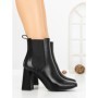 Botine cu Toc Gros V8-08 BLACK | VIVIRICH