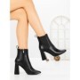 Botine cu Toc Gros V8-08 BLACK | VIVIRICH