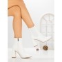 Botine cu Toc Gros V8-08 WHITE | VIVIRICH