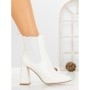 Botine cu Toc Gros V8-08 WHITE | VIVIRICH