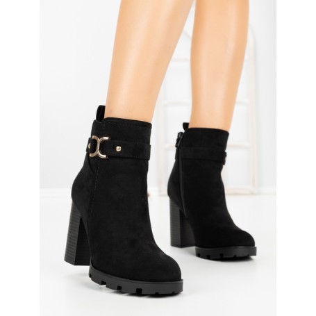 Botine cu Toc Gros B7-1 BLACK | VIVIRICH