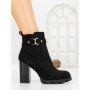 Botine cu Toc Gros B7-1 BLACK | VIVIRICH