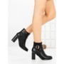 Botine cu Toc Gros J-55 BLACK | VIVIRICH