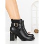 Botine cu Toc Gros J-55 BLACK | VIVIRICH