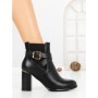 Botine cu Toc Gros J-55 BLACK | VIVIRICH