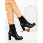 Botine cu Toc Gros W-37 BLACK | VIVIRICH